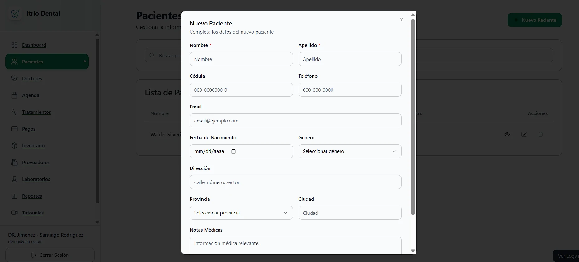 Gestión de Pacientes